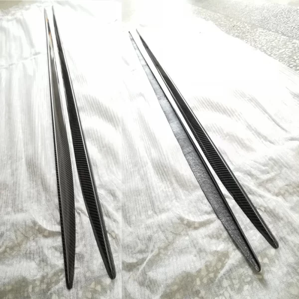 Carbon Fiber Side Skirts for Mercedes Benz C Class W205 C63 C Coupe 15-18 Side Door Edge Protector - Image 2