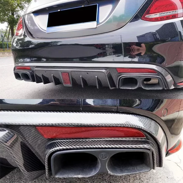Carbon Fiber B Style Rear Bumper Diffuser for Mercedes Benz C Class W205 Sports Car Accessories - Image 5