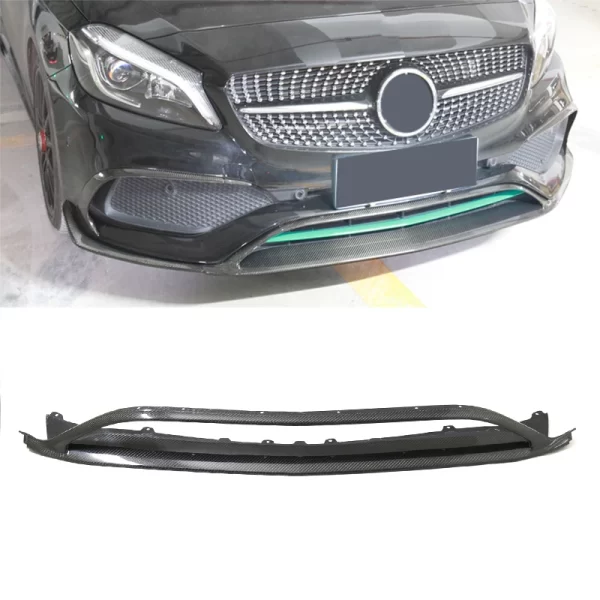 Body Kit A45 LCI Carbon Fiber Front Lip OE Style for Mercedes-Benz a Class W176 AMG - Image 2