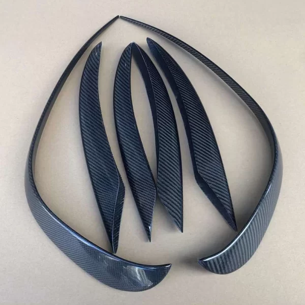 W205 Front Bumper Carbon Front Corner for Mercedes Benz W205 2019-2021 Front Bumper Carbon Vents Fins - Image 4