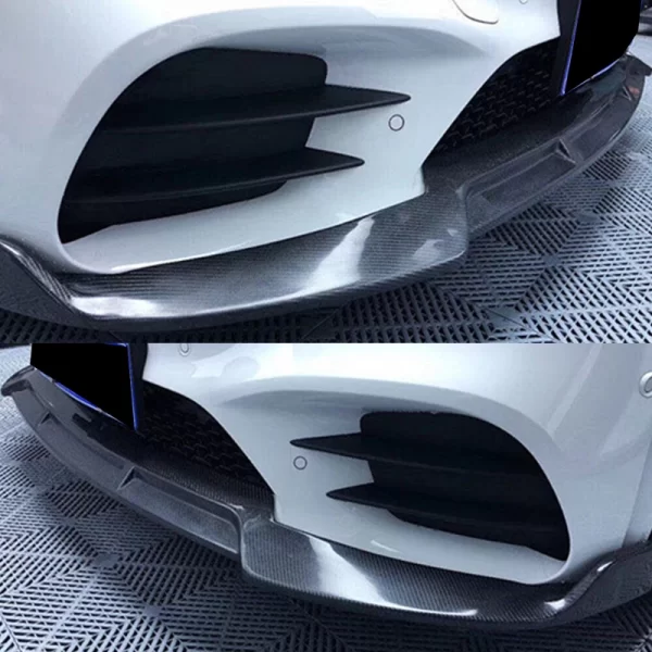 High Quality BS Style Carbon Fiber Front Bumper Lip for Mercedes Benz C Class W205 2019-2021 - Image 5