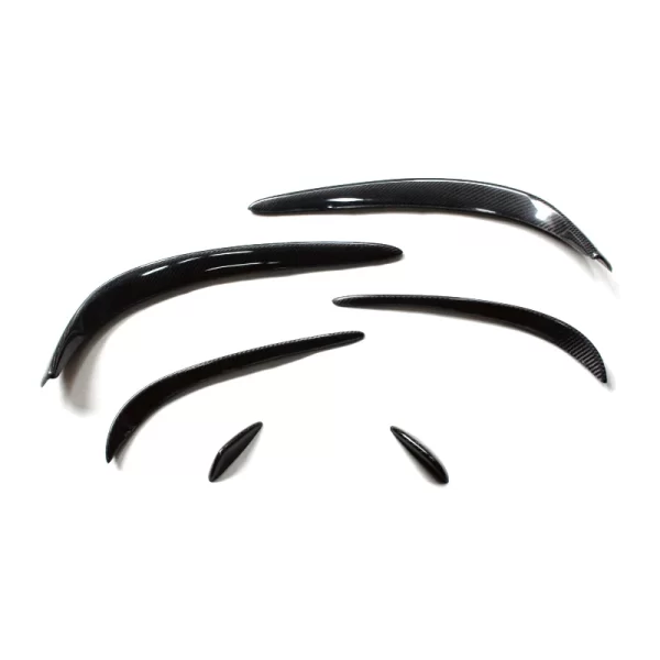 Carbon Fiber Front Bumper Side Canards for Mercedes Benz C Class W205 4 Door Front Corner