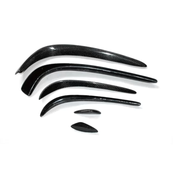 Carbon Fiber Front Bumper Side Canards for Mercedes Benz C Class W205 4 Door Front Corner - Image 3