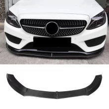 For Mercedes Benz C-Class W205 Sport Carbon Fiber Front Lip W205 4-door Bumper Real Carbon Front Lip