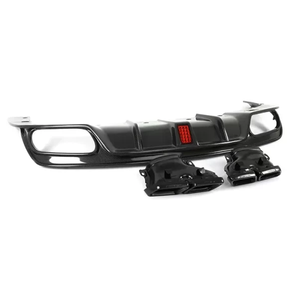 W205 C Class F1 Style High Quality Carbon Fiber Rear Diffuser With Light for Mercedes Benz C Class W205