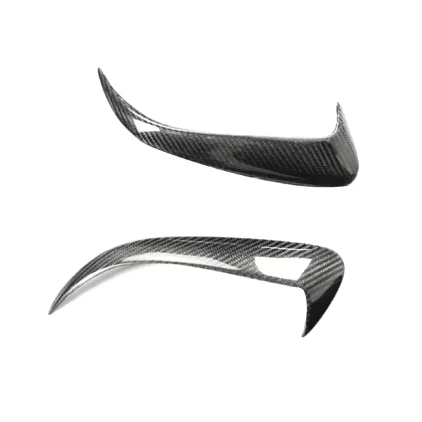 C Class W205 4 Doors Sport Model Carbon Fiber Rear Bumper Corner Carbon Black Wind Knife for Mercedes benz