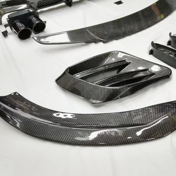 W223  for Mercedes Benz W223 S63 S65 AMG BS Kit Body Kit Carbon Fiber Front Lip Rear Diffuser Spoiler B Mudguard Vent - Image 3
