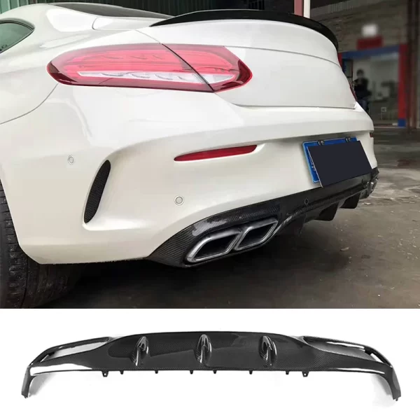 High Quality C63 AMG 2015-2021 Carbon Fiber Diffuser for Mercedes Benz W205 C63 Carbon Diffuser - Image 5