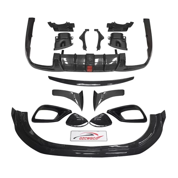 B Style Carbon Fiber Front Lip Vent Diffuser Spoiler Fender for Mercedes Benz S-Class W222 S63 S65 Body Kit 18+