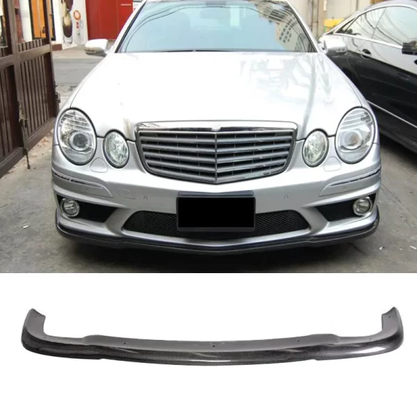 Carbon Front Lip for E-class W211 E63 2003-2006 Upgrade to AMG Style Front Bumper Carbon Fiber Lip - Image 5