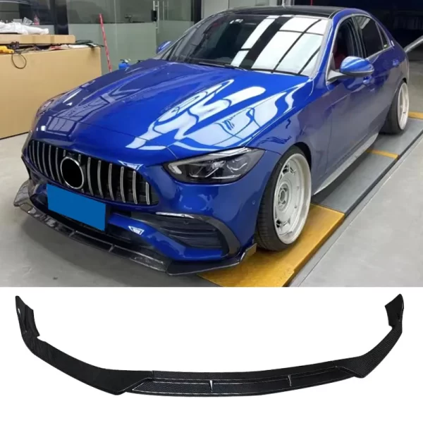 W206 Front Bumper Lip B Style Carbon Fiber Front Bumper Lips for Mercedes Benz C Class W206 C63 2021- - Image 2