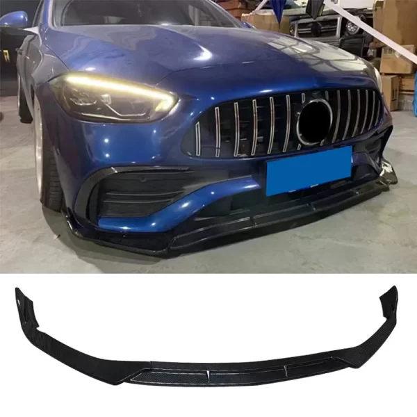 W206 Front Bumper Lip B Style Carbon Fiber Front Bumper Lips for Mercedes Benz C Class W206 C63 2021- - Image 4