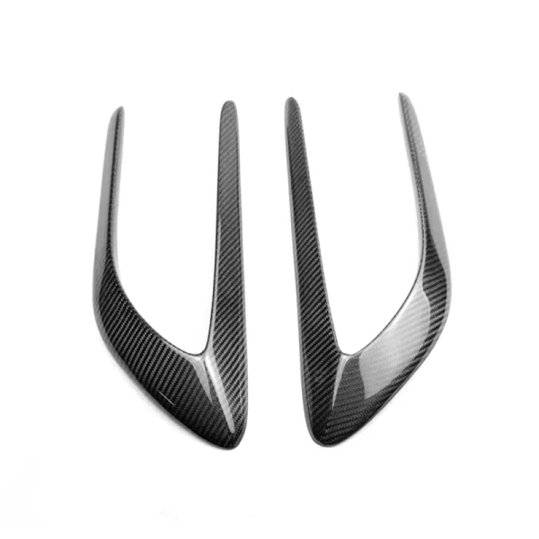 Rear Bumper Carbon FenderVents Trims for Mercedes Benz C-Class W205 2015-2021 AMG C63 Rear Bumper Carbon Canard - Image 4
