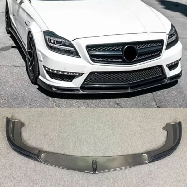 W218 Front Lip for Mercedes Benz CLS Class W218 CLS63 2011-2014 V Style Carbon Fiber Front Lip for CLS63 W218 - Image 4