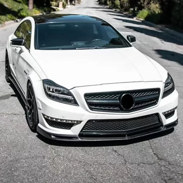 W218 Front Lip for Mercedes Benz CLS Class W218 CLS63 2011-2014 V Style Carbon Fiber Front Lip for CLS63 W218 - Image 5