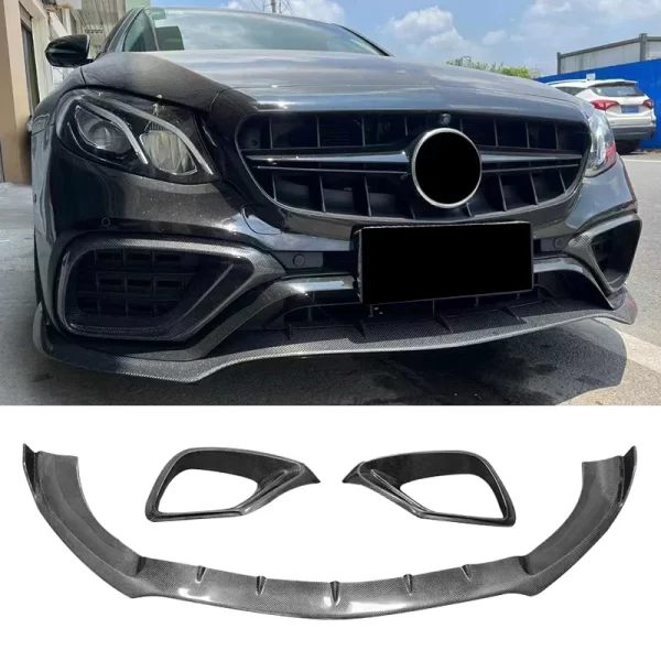 W213 E63 E63S Carbon Fiber Front Lip for Mercedes-Benz E-Class E63 E63S 2016-2020 - Image 3