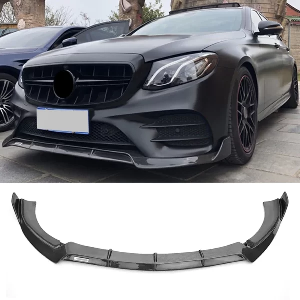 Real Carbon Fiber B Style Front Lip for Mercedes Benz W213 E Cclass E63 E43 E400 Sport 2016-2020 W213 Bumper Body Kit - Image 4