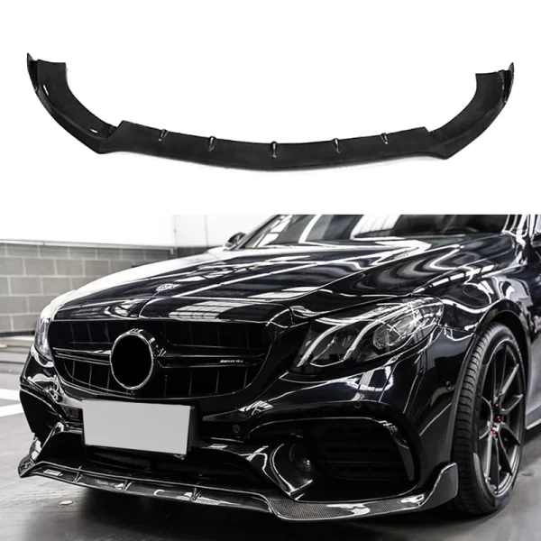 Front Lip for Mercedes Benz W213 E Class Upgrade E63 Bs Style Carbon Fiber Front Bumper Lip B Front Car Bumper Lip
