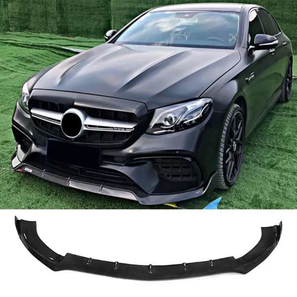 Front Lip for Mercedes Benz W213 E Class Upgrade E63 Bs Style Carbon Fiber Front Bumper Lip B Front Car Bumper Lip - Image 2