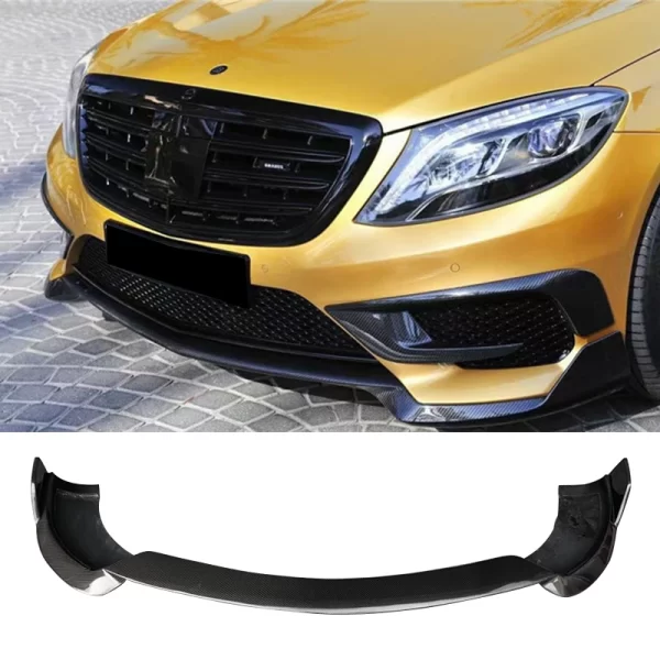 Carbon Fiber Front Bumper Lip for Mercedes Benz S-Class W222 S63 B Style 2014-2017 Body Kit - Image 5