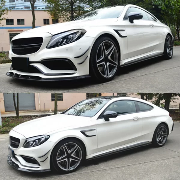Carbon Fiber BK Style Front Lip for Mercedes Benz C Class W205 C63 2-Door Front Bumper Carbon Lip 2015-2021 - Image 5