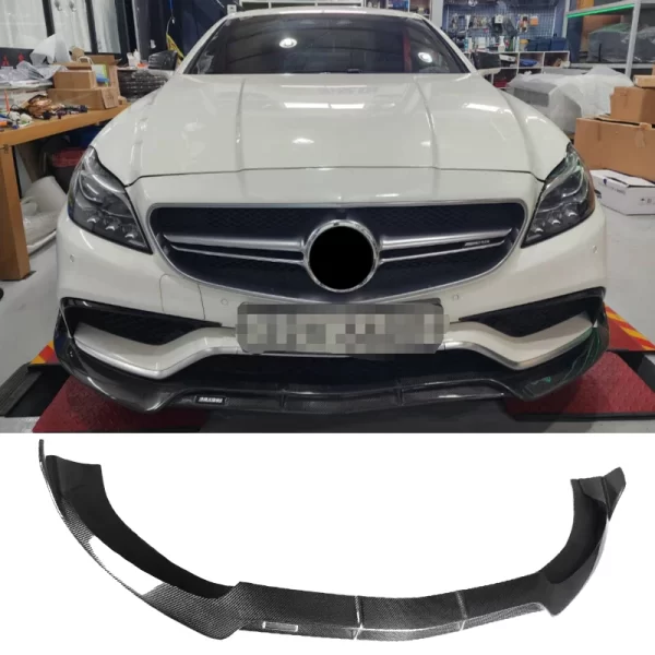 B Style Carbon Fiber Front Lip for Mercedes Benz CLS Class W218 CLS350 300 Body Kit Carbon Lip - Image 5