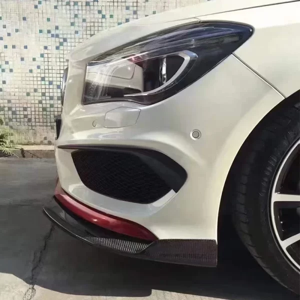 For Mercedes Benz CLA 2013-2015 High Quality Carbon Fiber Front Lip Bumper Corner Pack - Image 5