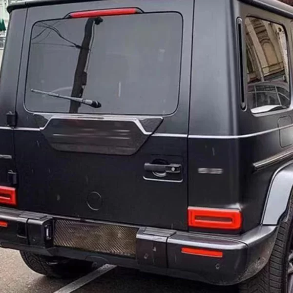 B Style Carbon Fiber Rear Trunk Lid Sticker for Mercedes Benz G-Class W463 800 Rear Spare Tire Cover Plate - Image 4