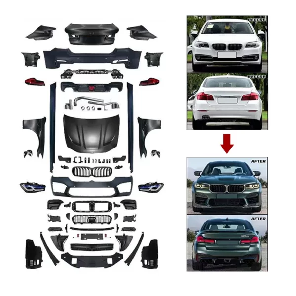Body Kit for BMW 5 Series F10 F18 Facelift to 2023 G30 F90 M5 Car Bumper Front Bumper Rear Bumper Side Skirt (Need to Cut) - Image 5