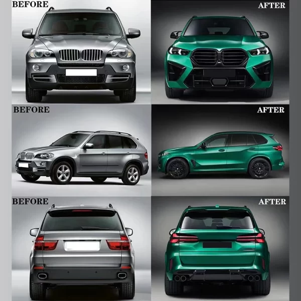 For bmw X5 E70 Body Kit 2007-2014 Upgrade to 2024 F95 X5M Model Bodykit Front and Rear Car Bumper Side Skirt - Image 5