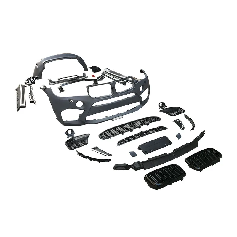 New Design for BMW X6 F16 Set Body Kit Upgrade to X6M Style PP Bumpers Grille Complete Side Skirts Front Lip Rear Diffusers
