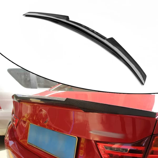 For BMW 4 Series F32 Coupe 2-Door M4/P/V/PSM Style Carbon Fiber Rear Spoiler Trunk Wing 2013-2019 Carbon Fiber - Image 4