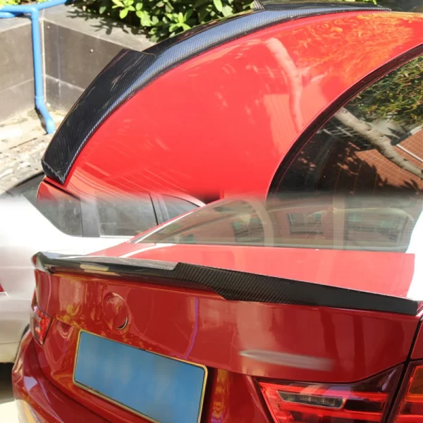 For BMW 4 Series F32 Coupe 2-Door M4/P/V/PSM Style Carbon Fiber Rear Spoiler Trunk Wing 2013-2019 Carbon Fiber - Image 6