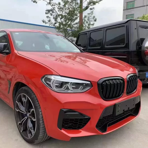 For BMW X4 G02 2017-2021 Change to X4M Style Car Front Bumper with Grille Rear Diffuser Exhaust Pipes - Image 6