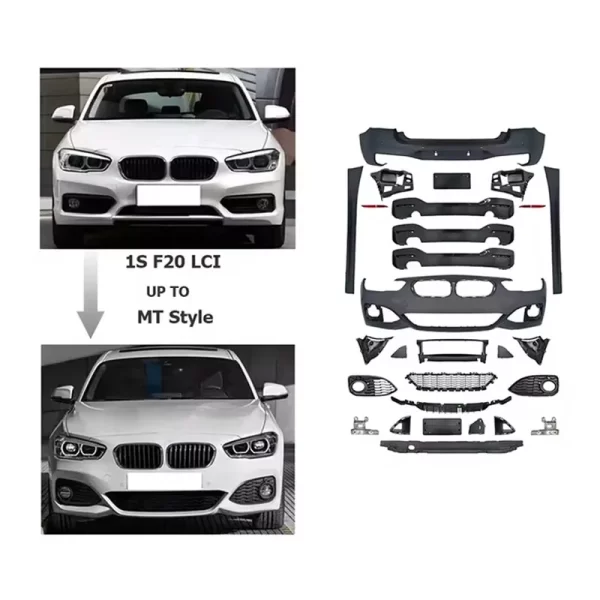 Car Front Bumper Body Kit for BMW 1 Series F20 Upgraded MT Sports Version PP Molding Body Kit  2015-2016 - Image 5