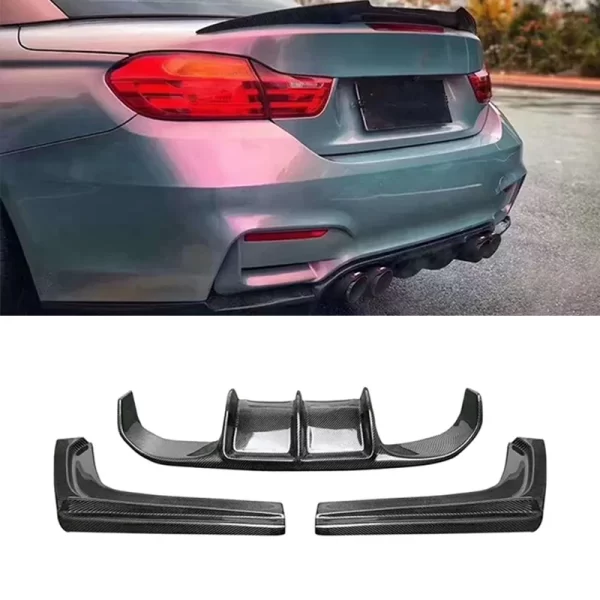 Carbon Fiber Front Lip/Rear Diffuser for BMW 4 Series F80 F82 Upgrade Rear Bumper Splitter Front Lip Lip Diffuser Cover Trim - Image 4