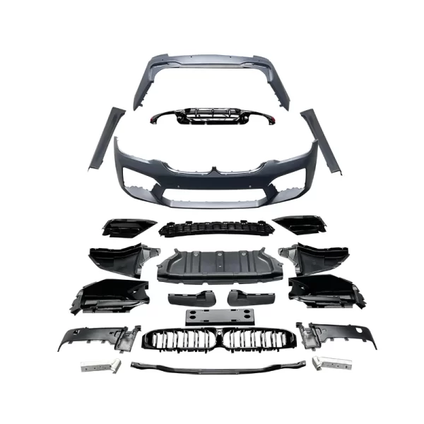 For bmw G30 M5 Body Kit for G30 Upgrade to New G30 LCI M5 Style Include Car Bumper Side Skirt With Grill 2018-2021