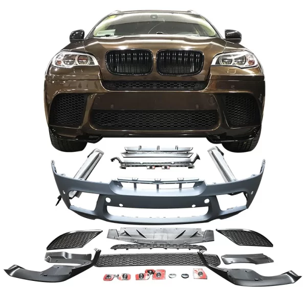 X6 E71 Body Kit with Front Bumper Rear Diffuser Fit for bmw X6 E71 MP Style High Quality 2008-2013 Year Rear Lip Facelift - Image 5