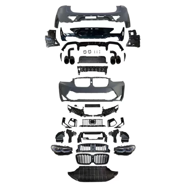 X4 G02 Upgrade to X4m F98 Lci 2022-2024 Body Kit for BMW X4 G02 F98 LCI Front Bumper Grille Rear Lip Exhaust - Image 2