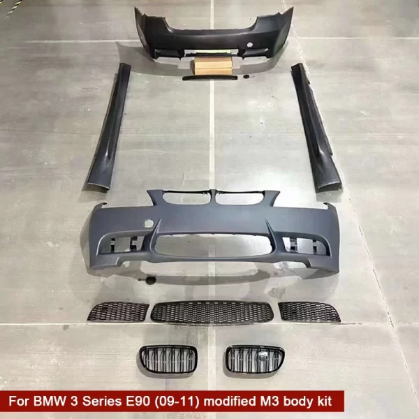Front Bumper PP Body Kit for BMW 3 Series E90 09-11 Upgrading to M3 With/Without Fog Lamps Primer Front Fender Side Skirts - Image 2