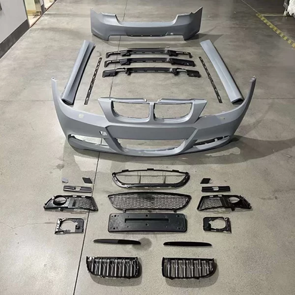 For bmw 3 Series E90 05-08 Mt Style Body Kit Upgrade Automotive Exterior Parts with Front & Rear Bumper Side Skirts - Image 2