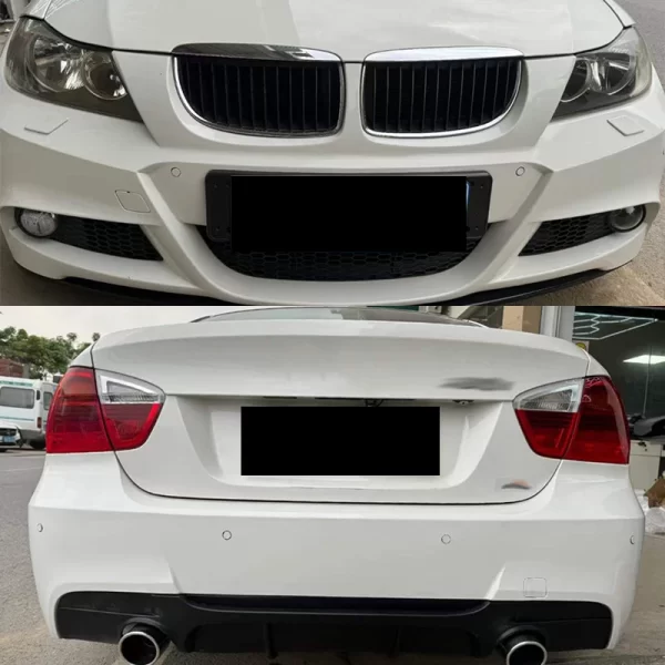 For bmw 3 Series E90 05-08 Mt Style Body Kit Upgrade Automotive Exterior Parts with Front & Rear Bumper Side Skirts - Image 4
