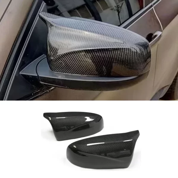 Side Wing Rearview Modified Car M Styling Bright Black Carbon Fiber Mirror Cover for BMW X5 E70 X6 E71 2007-2014 - Image 5