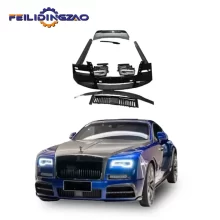 Car Front Bumper Assembly Headlight Rear Diffuser Spoiler Body Kit for Rolls-Royce Ghost Upgrades to 2nd Generation Mansory