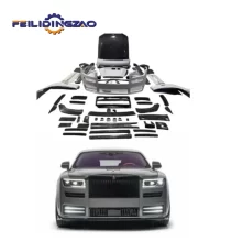 For Rolls Royce Ghost 4th Generation Mansory Style Half Carbon Fiber Front Bumper Rear Bumper Grill Body Kit
