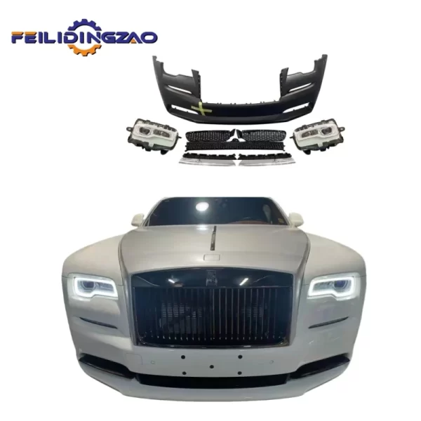 Saar Fiberglass Car Front Bumper Engine Body Kit With Headlight for Upgrade Rolls-Royce Wraith