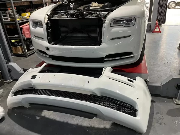 Saar Fiberglass Car Front Bumper Engine Body Kit With Headlight for Upgrade Rolls-Royce Wraith - Image 3