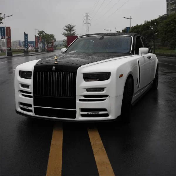 Carbon Fiber Material Car Bumper Front Head Light Lamp Engine Cover Body Kit Upgrade to Rolls-Royce Phantom 8 MSY - Image 2