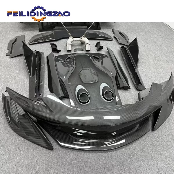 Update to 600LT Carbon Fiber Full Set Car Rear Bumper Exhaust Tips Side Skirts Body Kits for Mclaren 540C 570S - Image 5