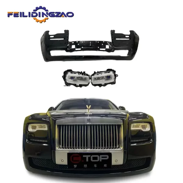 Saar Auto Part Front Bumper Headlights Body Kit for Rolls Royce Ghost 2010-2017 Ghost 1 Upgrade to 2 Front Bumper